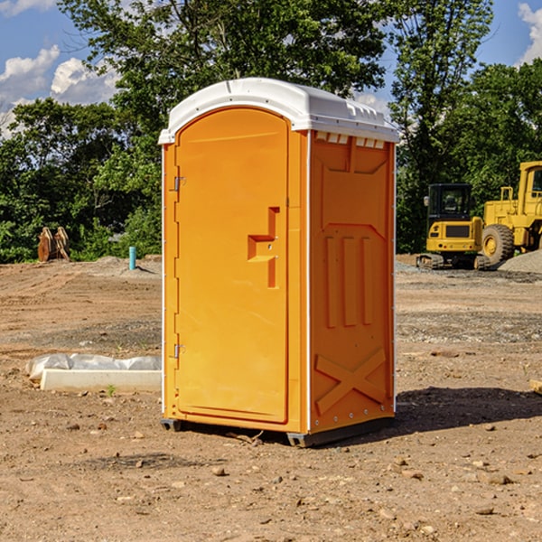 how often are the portable restrooms cleaned and serviced during a rental period in Bells TN